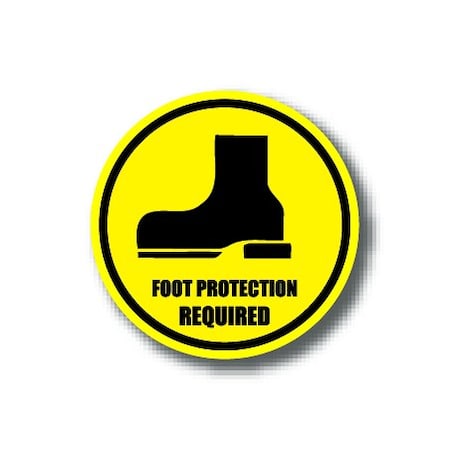 Ergomat 16in CIRCLE SIGNS - Foot Protection Required DSV-SIGN 256 #0158 -UEN